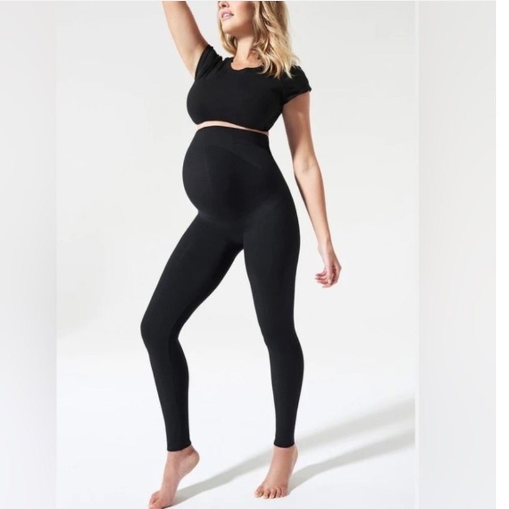 BLANQI Women's Everyday Maternity Support Leggings Black- Size XL